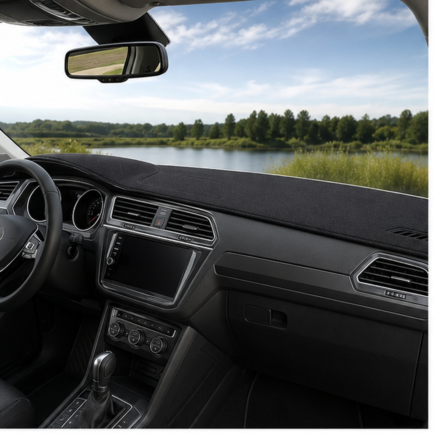 Für VW Tiguan MK2 2016-2023 Armaturenbrett Matte Sonnenschutz Abdeckung Schwarz