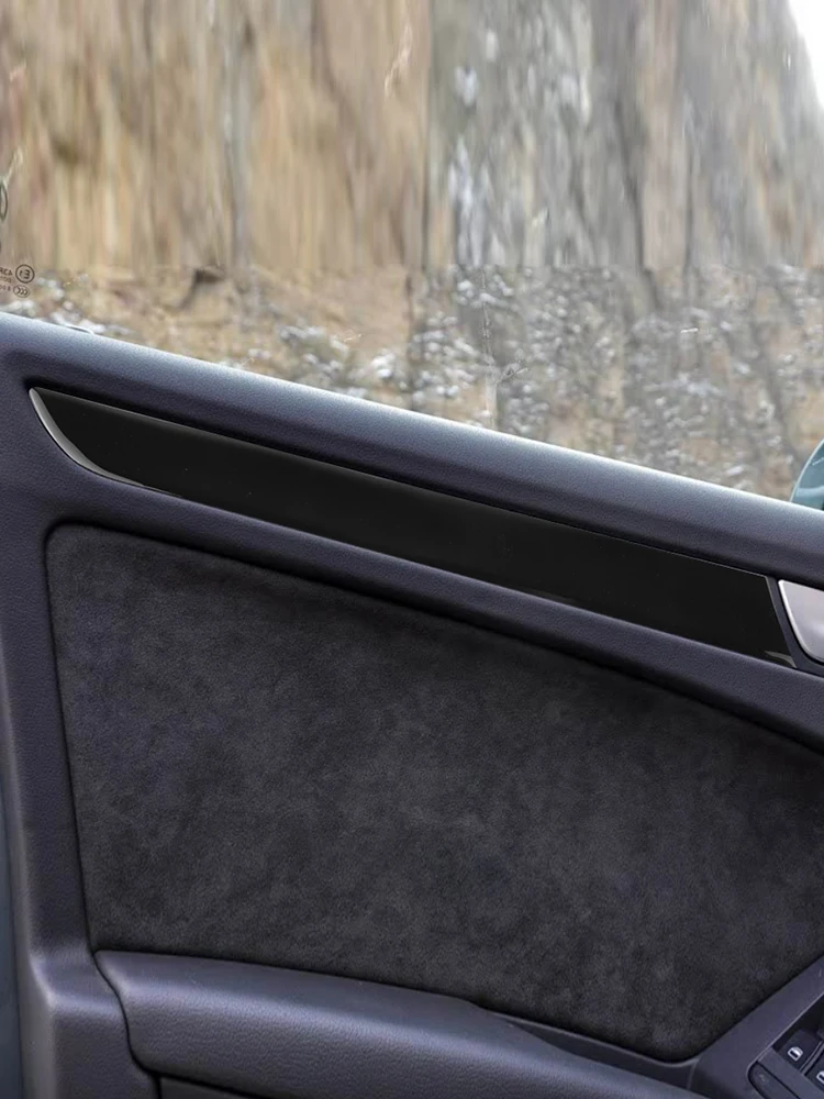 Für Audi A4 B8 A5 2010-2016 Innenfenster Blende Schwarz 4-teilig Zubehör