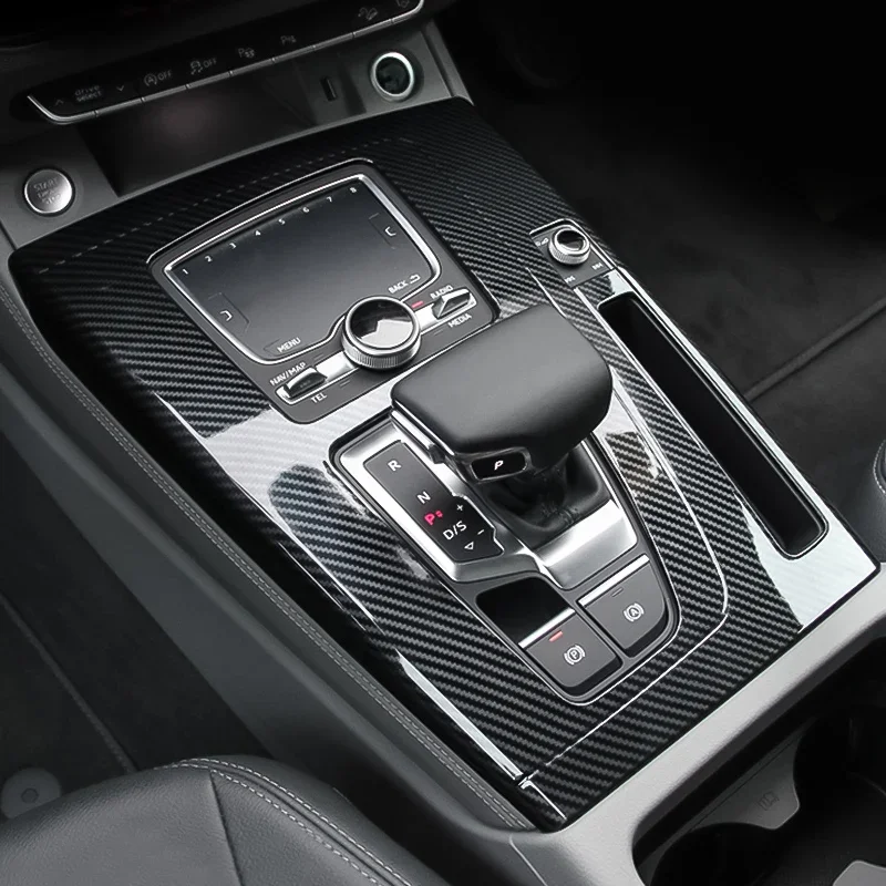 Für Audi Q5 FY SQ5 2017-2020 LHD Schaltkulisse Blende Carbon Zubehör
