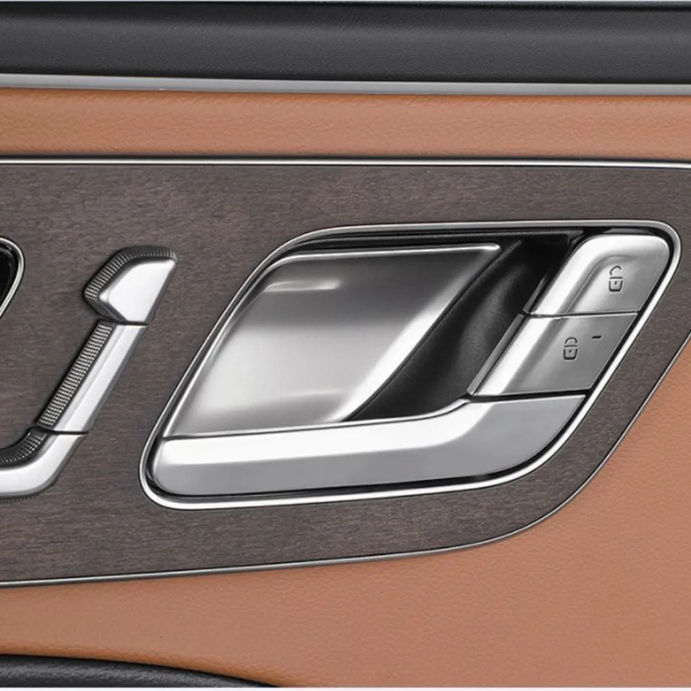 Für Mercedes W206 W214 X254 W223 Innen-Türgriff Blende Silber 4-teilig Zubehör - Produktbild 3