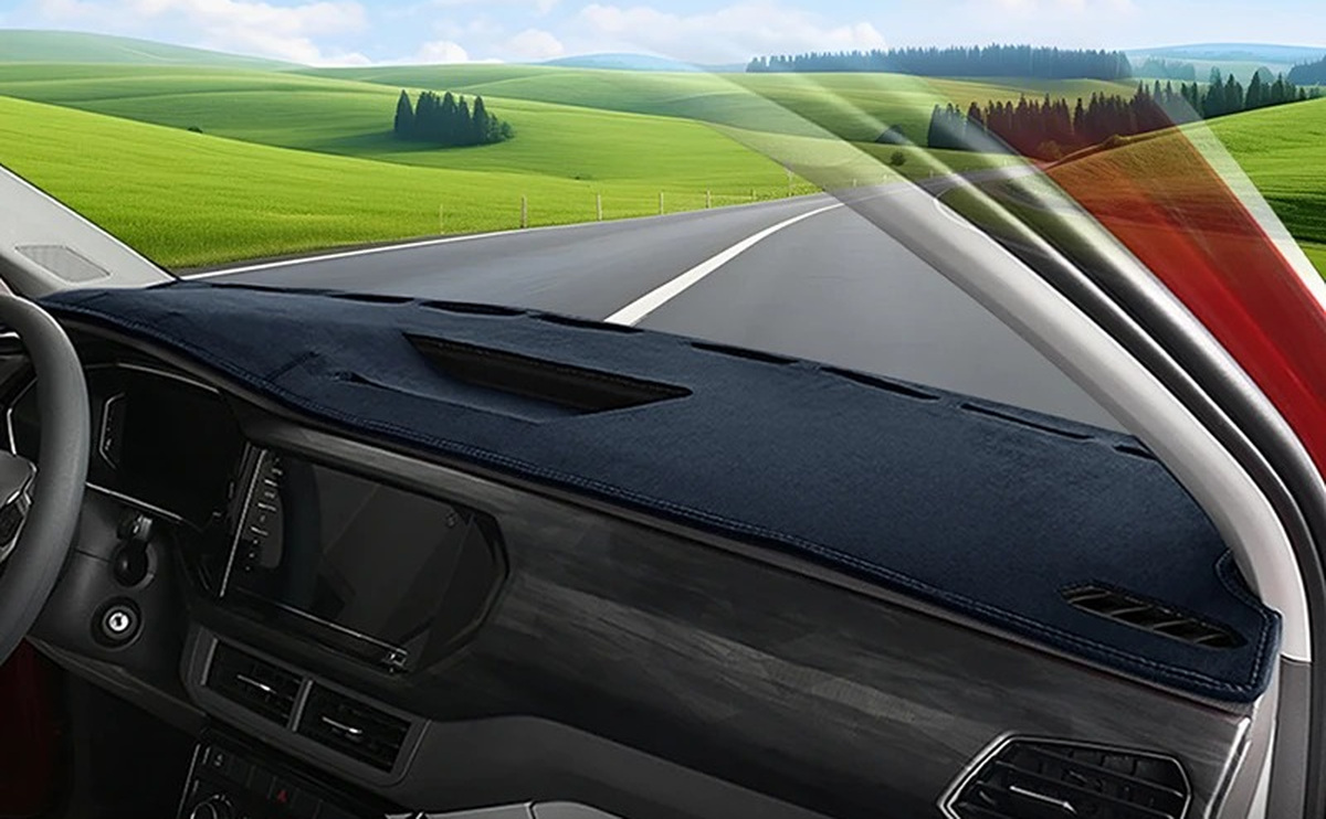 Für VW T-Cross TCross 19-24 Armaturenbrett Matte Sonnenschutz Schwarz