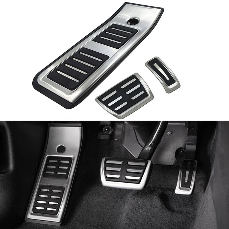 Für Audi A6 C8 2019-2020 Pedalkappen Schwarz/Silber