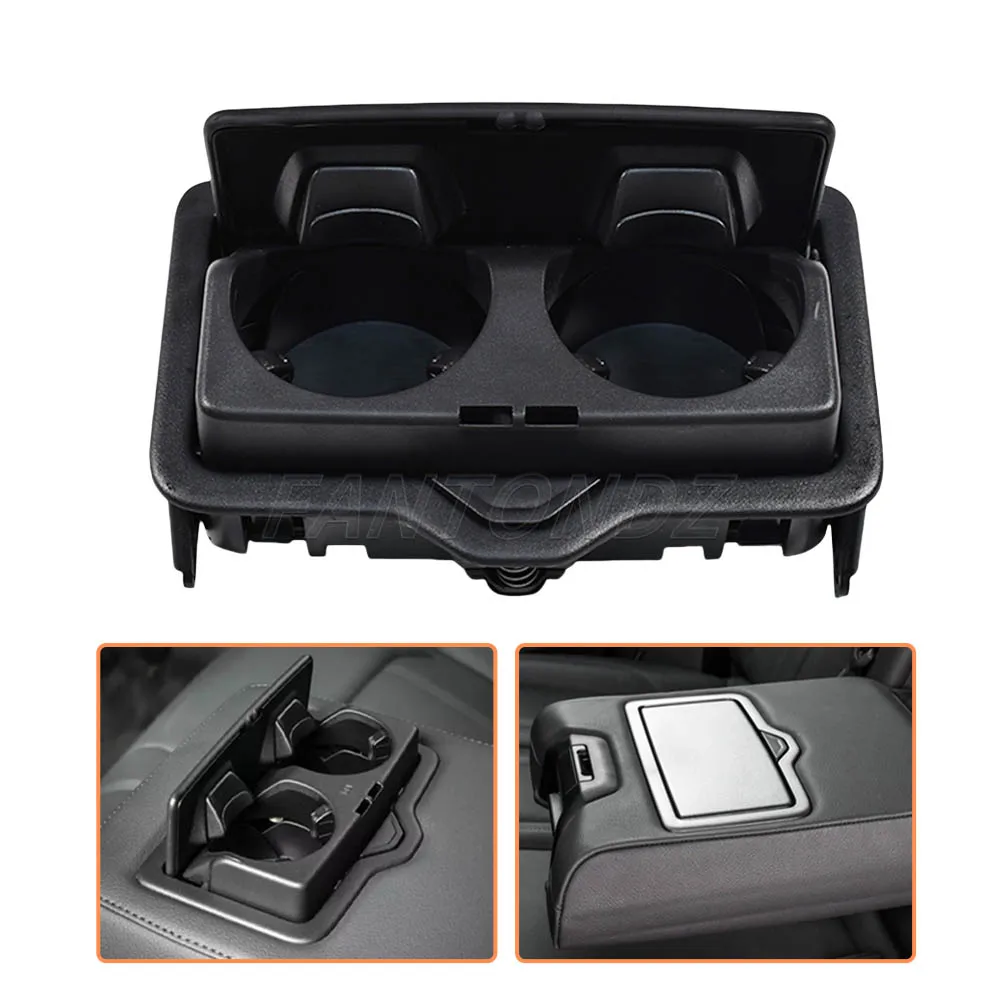 Für Audi Q3 F3 2019-2025 Mittelkonsole Getränkehalter Schwarz Organizer Zubehör
