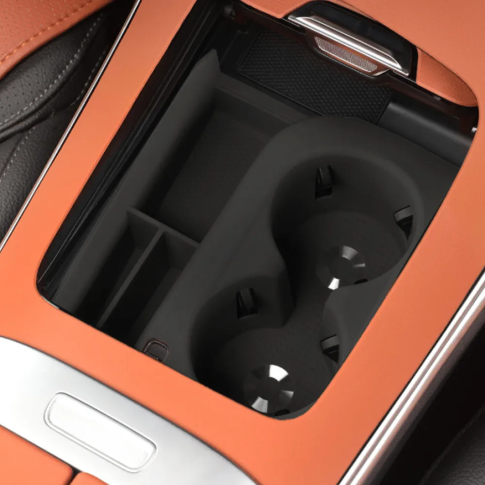 Für Mercedes C-Klasse W206 2022-2025 Getränkehalter Einsatz Braun Organizer - Produktbild 3