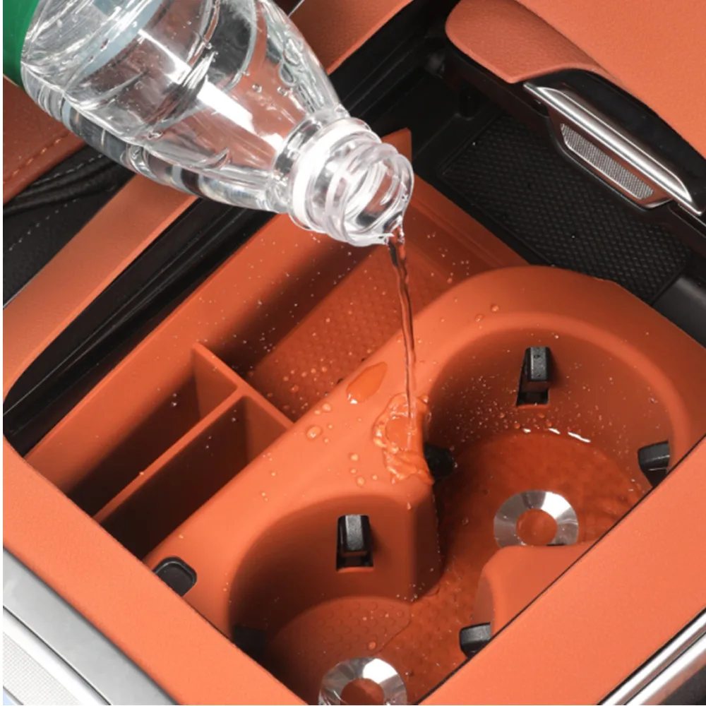 Für Mercedes C-Klasse W206 2022-2025 Getränkehalter Einsatz Braun Organizer - Produktbild 4